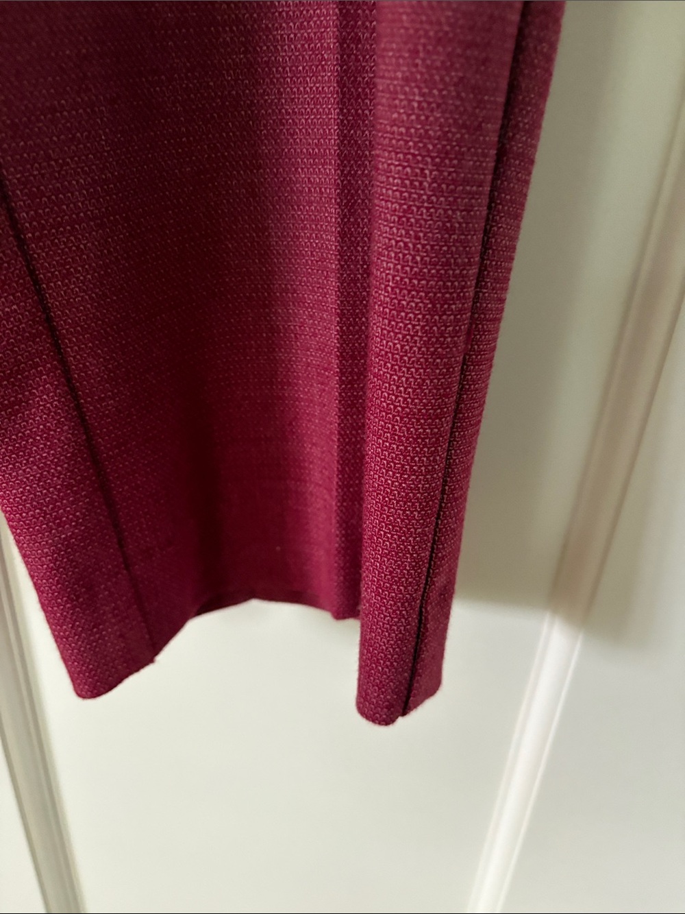 LOFT Raspberry-Red Straight-Leg Pants - Picture 6 of 8